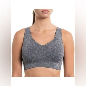 NWT Puma Seamless V-Neck Sports Bra 2 Pack White & Black M